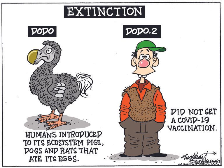 Editorial Cartoon U.S. covid vaccine anti vaxxers&amp;amp;nbsp;