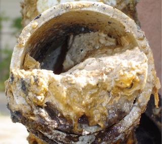 Here's what a fat-clogged pipe looks like, according to Thames Water.