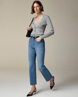 Curvy Cropped Kickout Jean in 2003 Super-Stretch