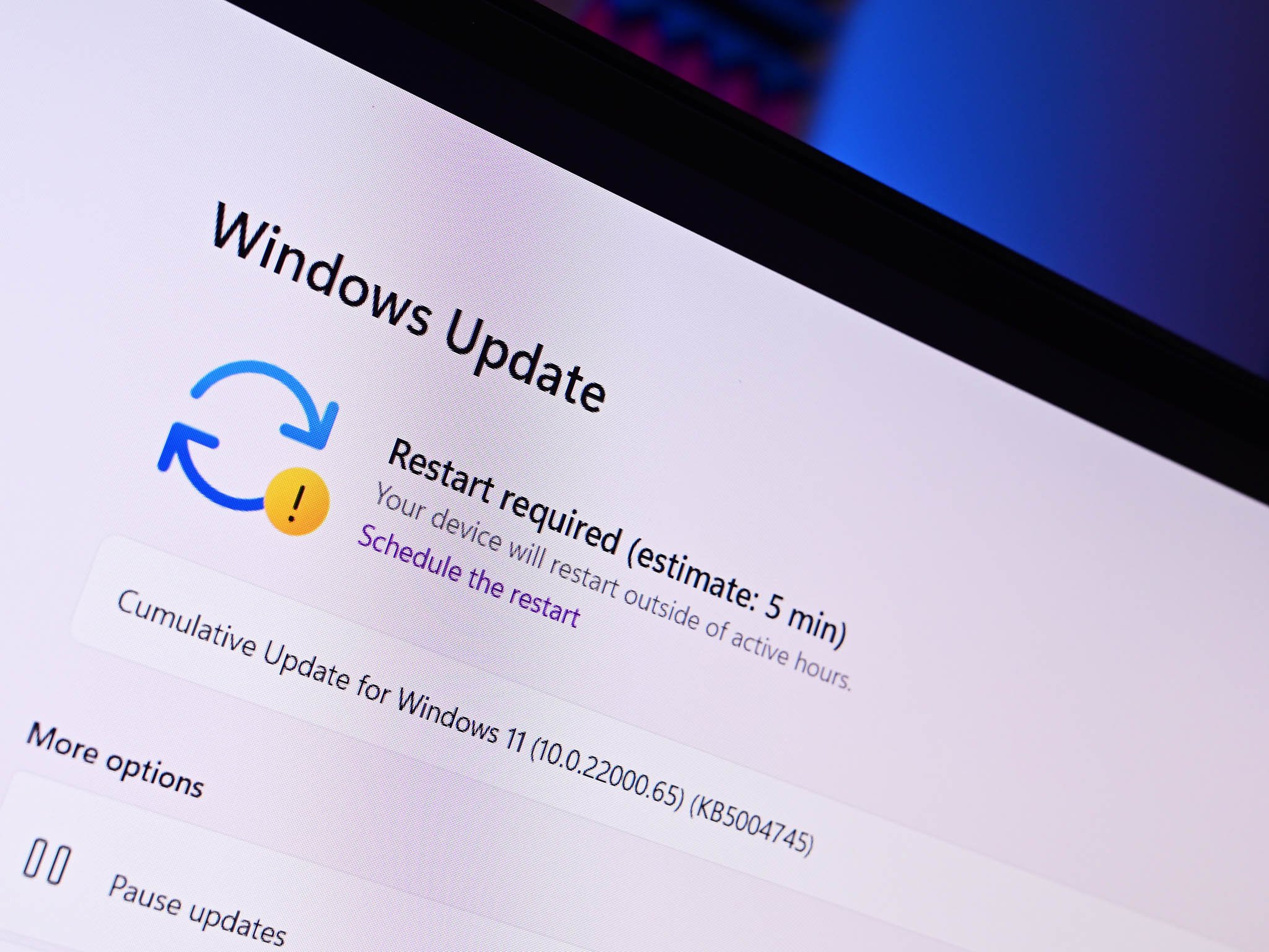 Windows 11 Update Windowsupdate Schätzung New Light