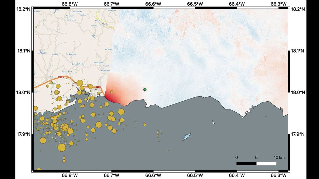 Earthquakes in Puerto Rico have changed the landscape. Satellites can see it from space.