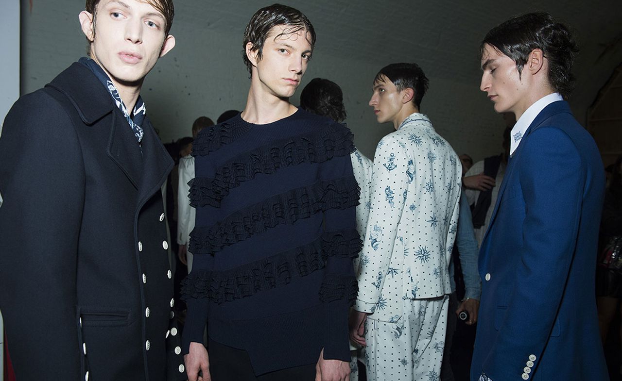 Male models for Alexander McQueen fashion