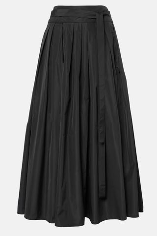 'S Max Mara Gea Pleated Taffeta Maxi Skirt