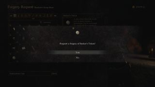 Dragon's Dogma 2 screenshot of an item being forged