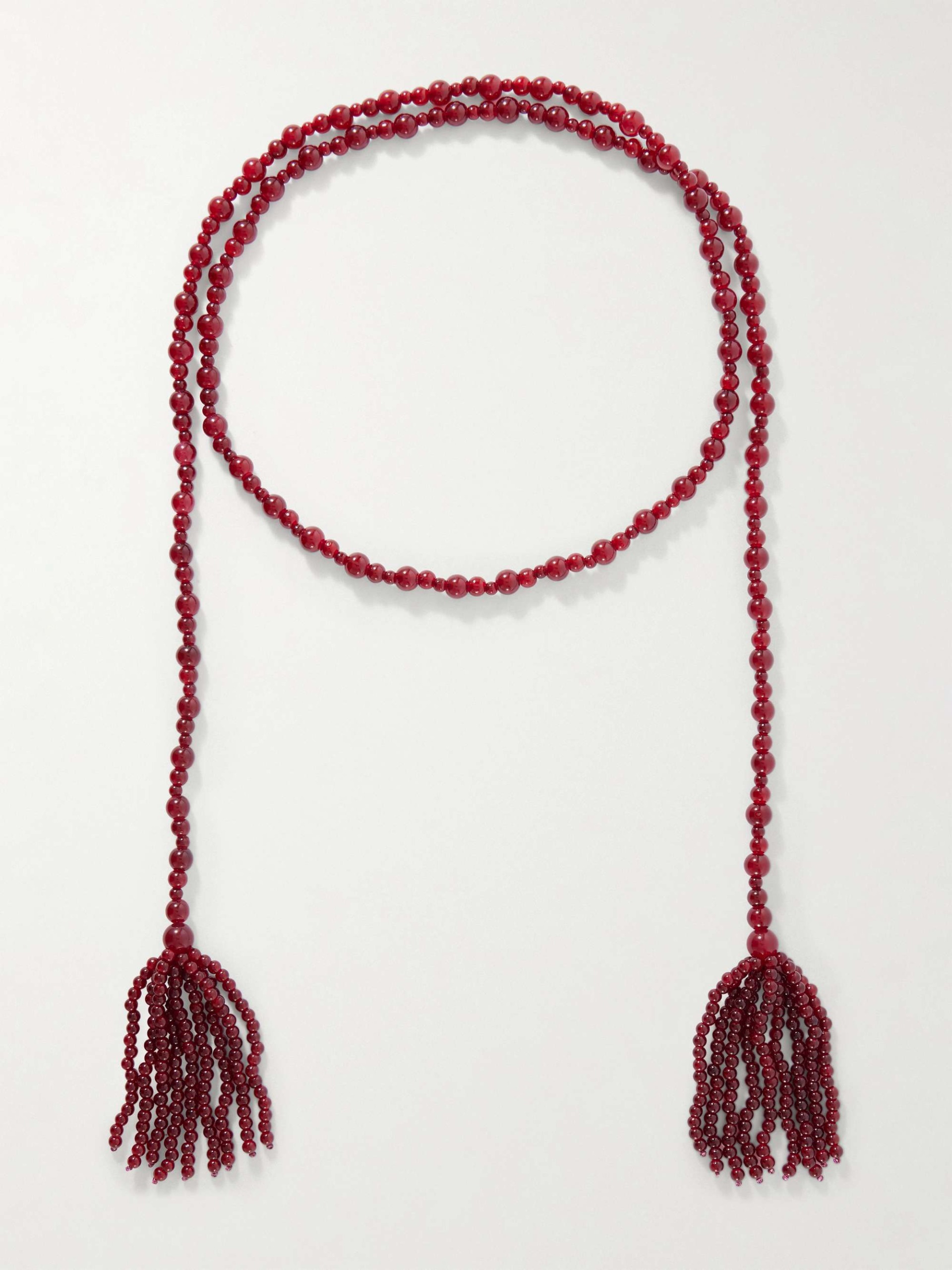 Ellie Tasseled Beaded Necklace