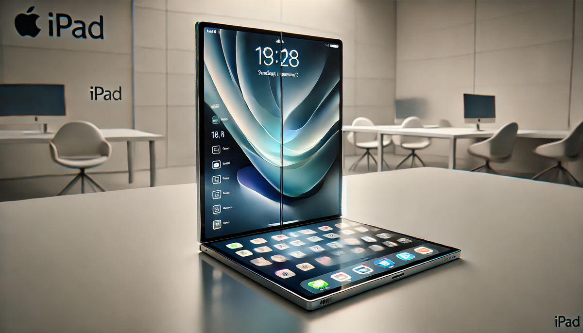 Concept image of foldable iPad