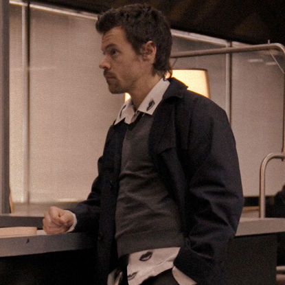 Harry Styles debuted his new "Aperture" music video, starring lime green Prada ballet sneakers