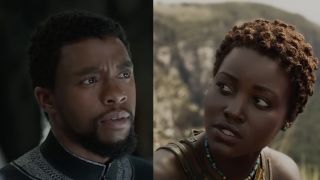 Chadwick and Lupita starring together in Marvel's "Black Panther."
