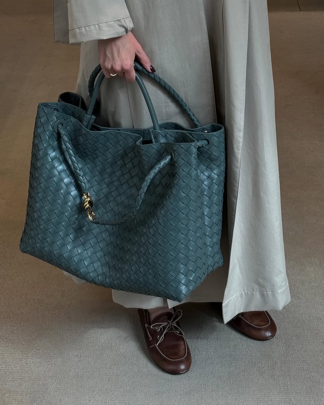 @annabelrosendahl wears Miu Miu Boat Shoes