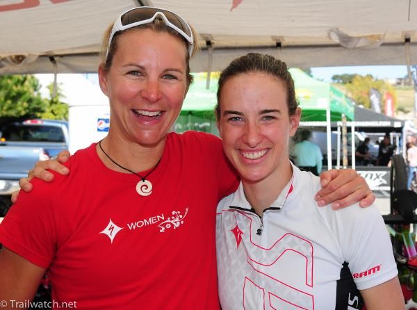Specialized riders Meredith Miller (L) and Lea Davison (R)