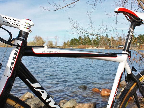 The top tube is just mildly flattened on the underside to ease the pain of shouldering.
