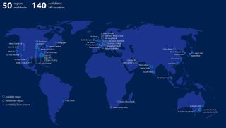 Microsoft's data centers spread across the globe.