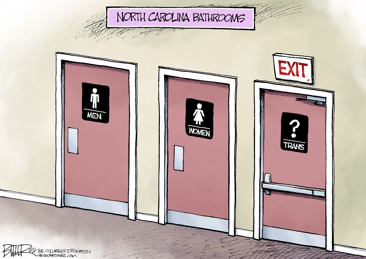 Editorial Cartoon U.S. North Carolina Trans