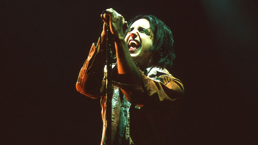 Trent Reznor screaming on stage