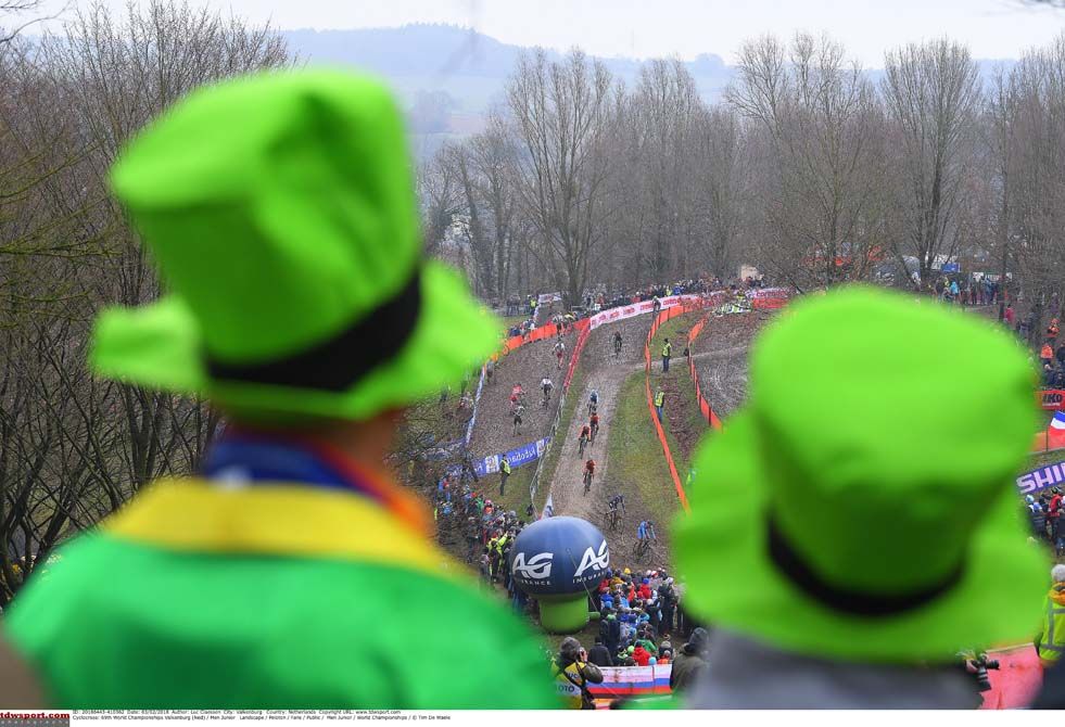 The fans turned out for the junior men's race