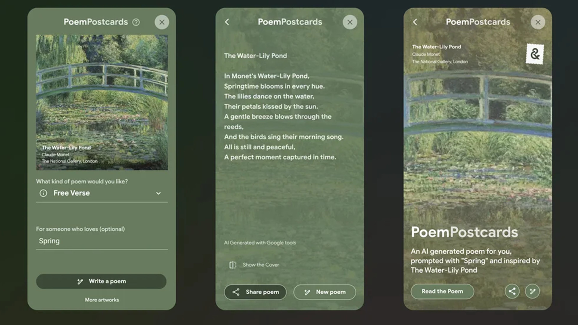 Poem Postcards on Google Arts & Culture