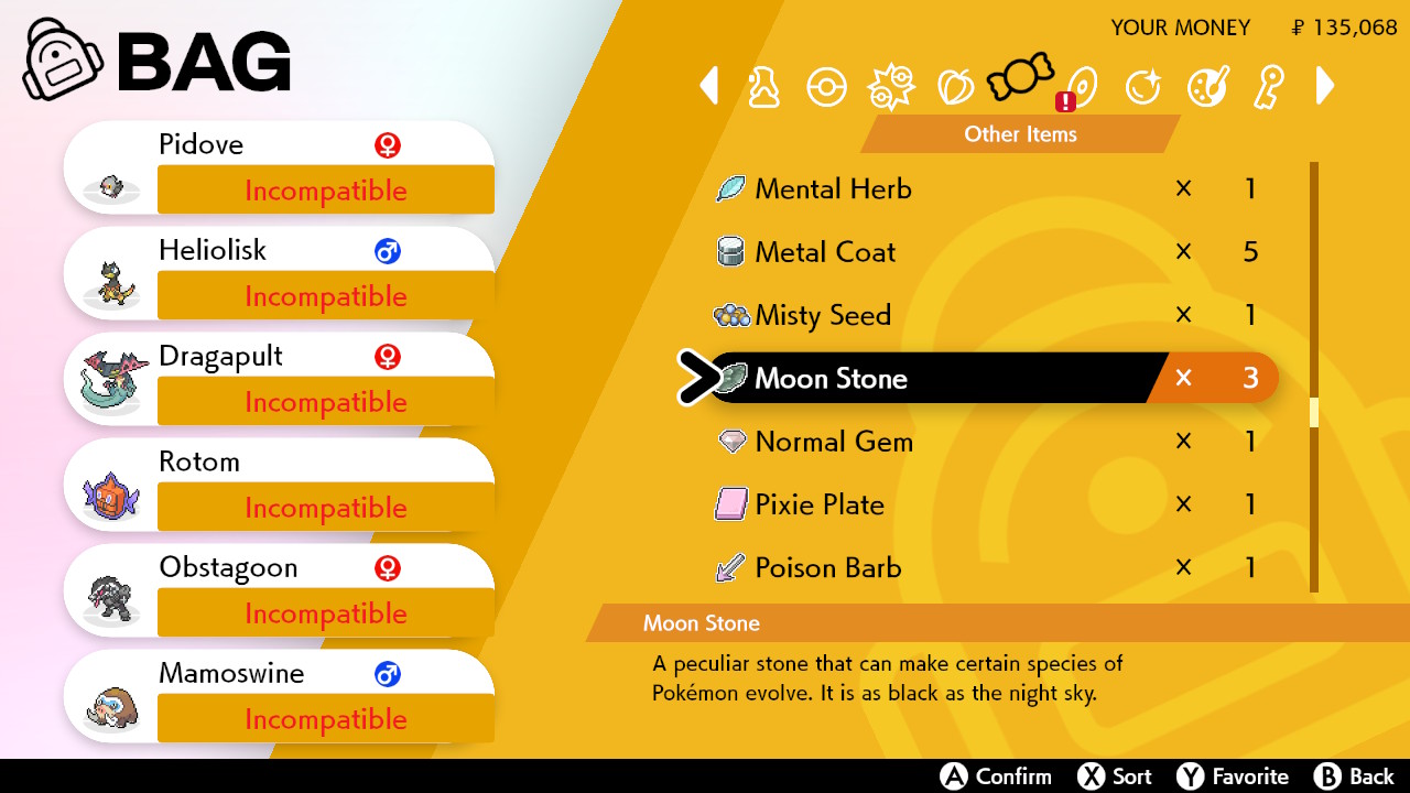 Pokemon Sword and Shield Moon Stone