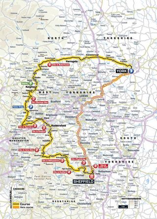 Map for the 2014 Tour de France stage 2