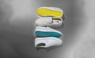 4 Sneakers with yellow and blue sole