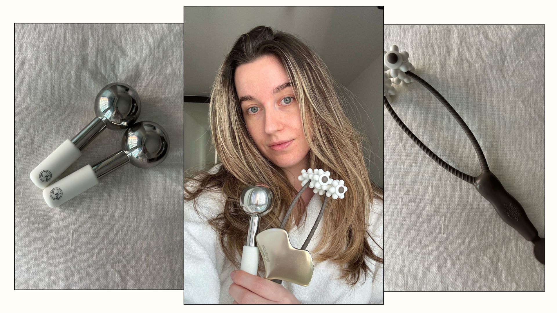 Junior beauty editor Grace Lindsay testing the best facial massagers