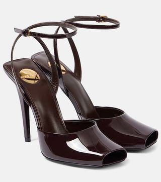 La Scandale 110 Patent Leather Peep-Toe Pumps