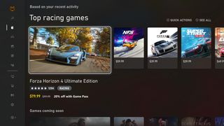 Xbox Series X UI