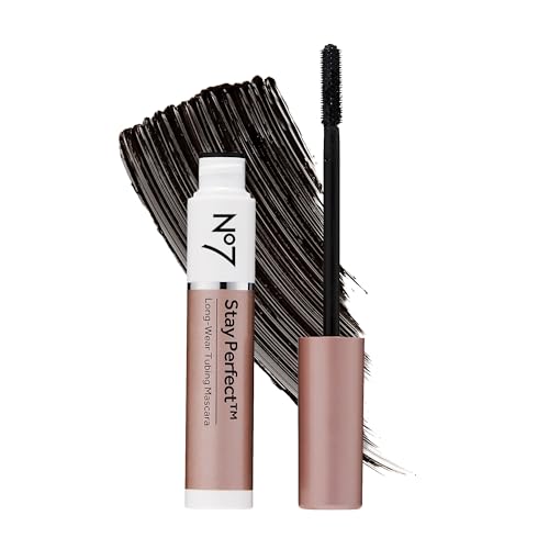 No7 Stay Perfect Mascara &amp;ndash; Smudge-Free, Long-Lasting Volume Up to 24 Hours With Straight Brush &amp;ndash; Rain &amp;amp; Tear-Proof (7ml)