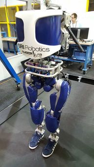 Georgia Tech's DURUS robot walks with a heel-to-toe motion to make the bipedal machine more efficient.