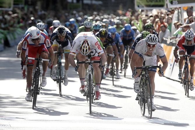 Greipel throws his bike, but it's too late as Degenkolb has the win