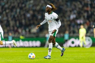 Manu Kone of Borussia Moenchengladbach in action during the Bundesliga match between Borussia Moenchengladbach and SV Werder Bremen at Borussia-Park on December 15, 2023 in Moenchengladbach, Germany. (Photo by Christian Verheyen/Borussia Moenchengladbach via Getty Images) Liverpool transfer target