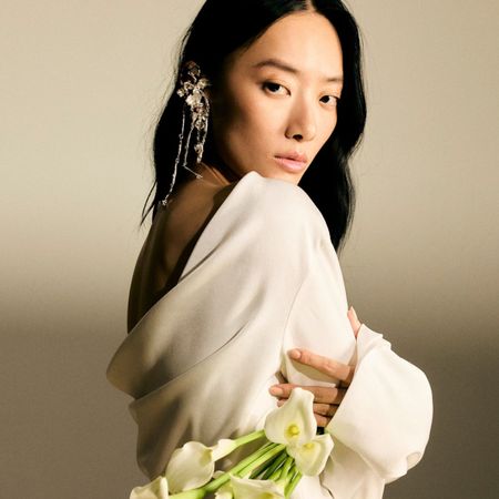 An image of the key wedding dress trends for 2026.