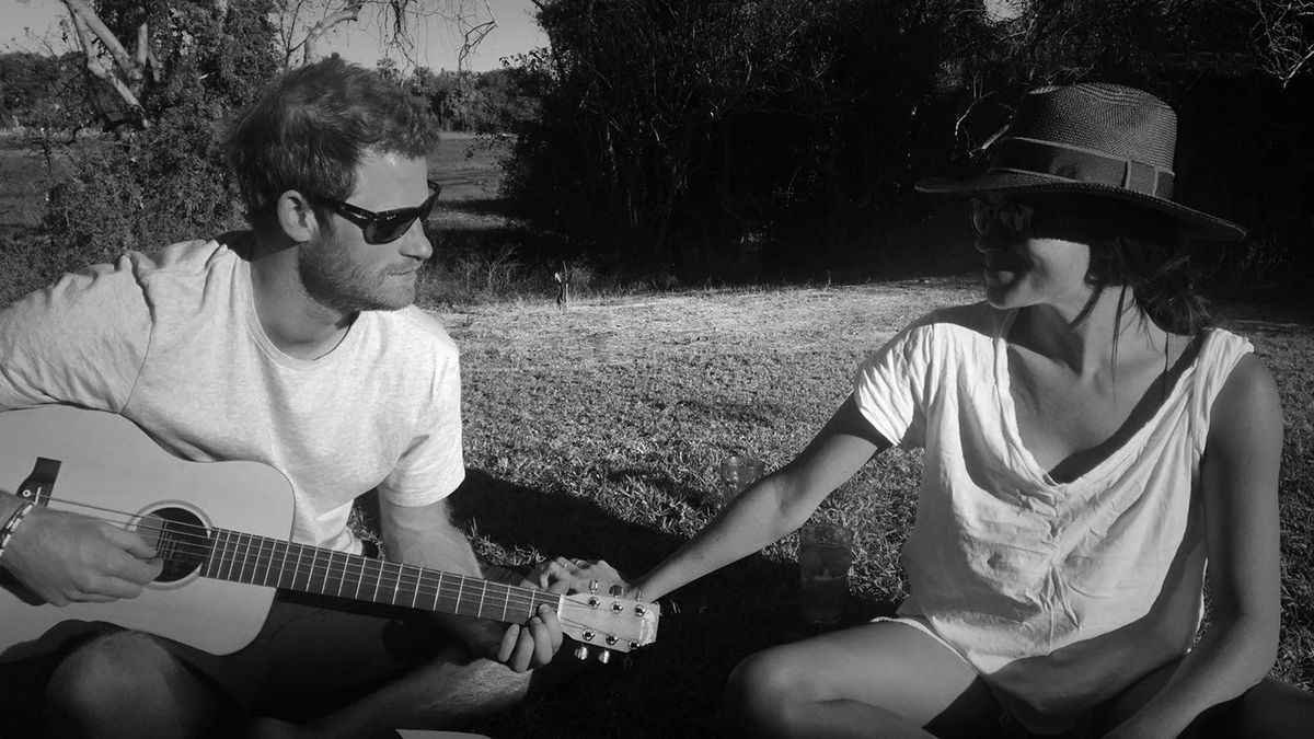 Harry plays the unknown chord on his Martin guitar