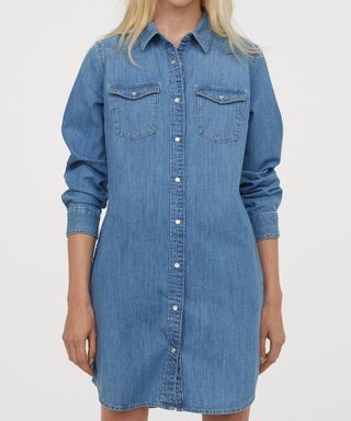 Denim shirt dress, £24.99, H&M