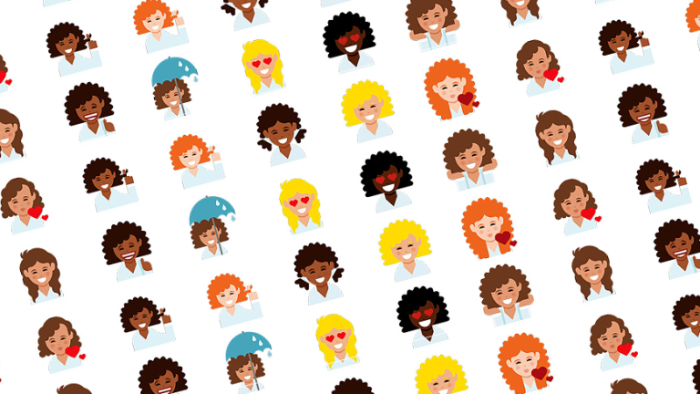 Yellow, Hairstyle, Chin, Orange, Facial expression, Line, Colorfulness, Sharing, Graphics, Hair coloring,