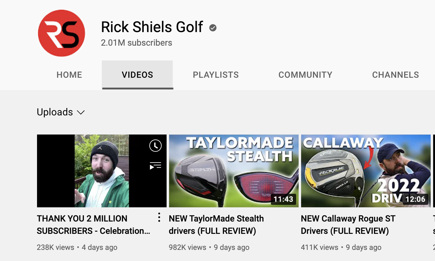rick shiels youtube