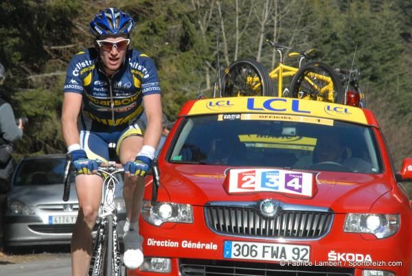 Lieuwe Westra (Vacansoleil) on the attack