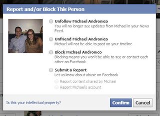 facebook blocking options