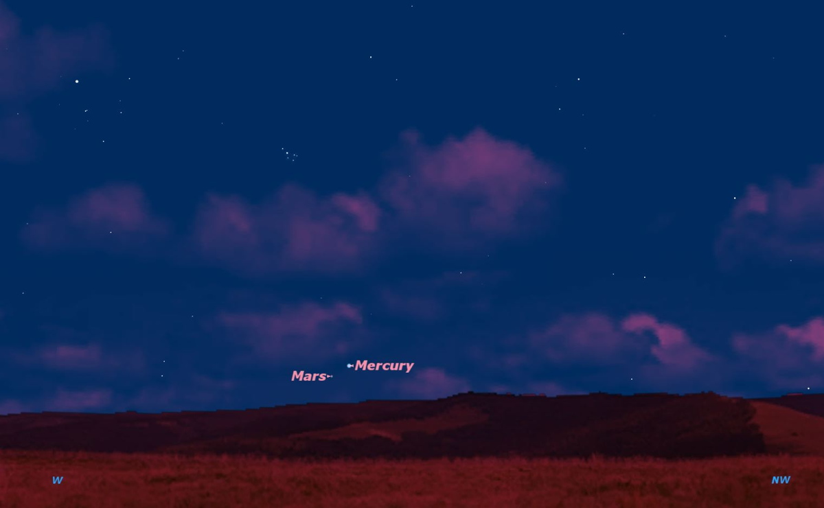 Mars and Mercury, April 22, 2015