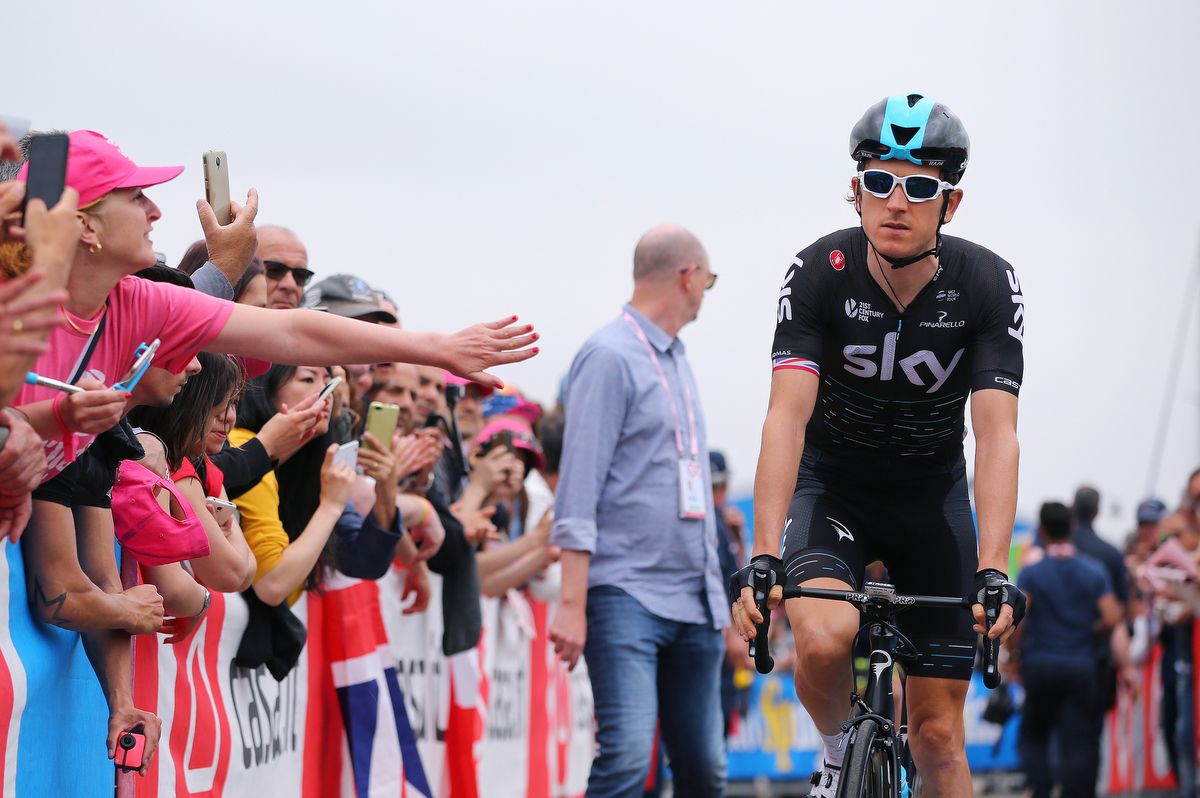Geraint Thomas (Team Sky) prior to start of stage 3