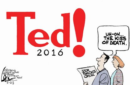 Political Cartoon U.S. Cruz Jeb! Bush 2016