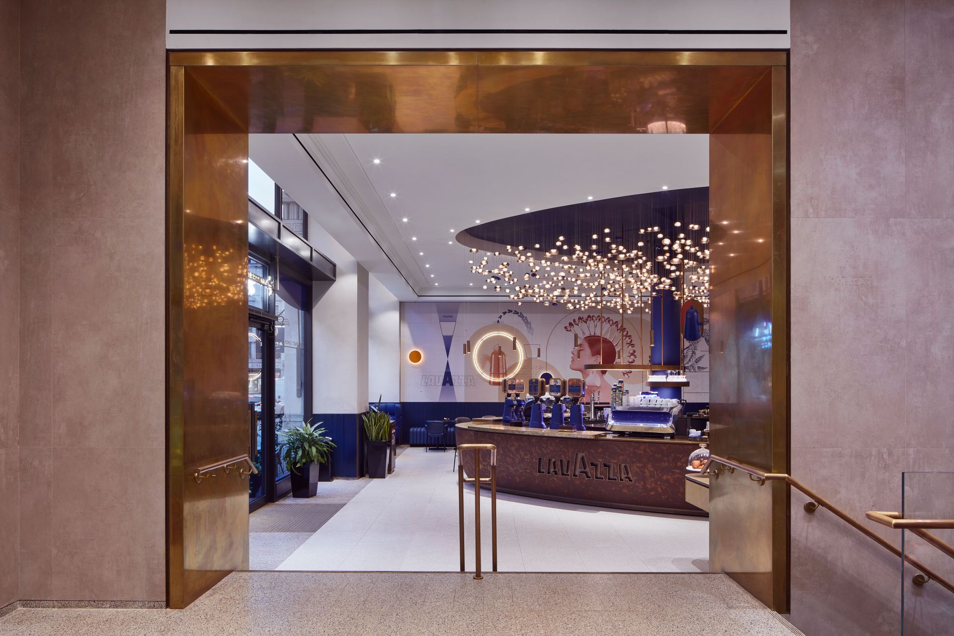 Interior of Lavazza flagship store London