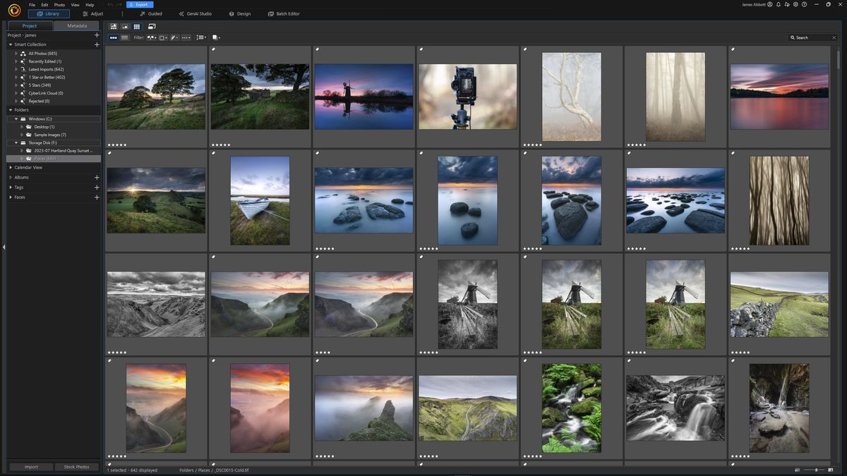 Screenshot of the Cyberlink PhotoDirector 365 image editing software on Windows