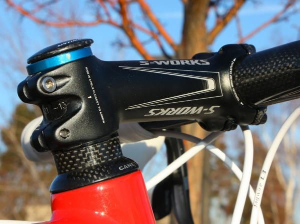 Wells runs his Specialized S-Works Pro-Set stem at the -13