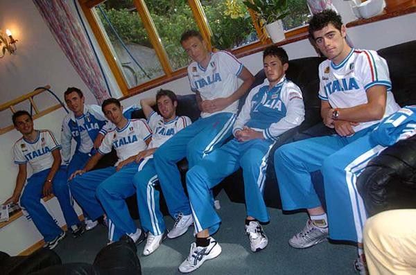 The U23 team relaxing