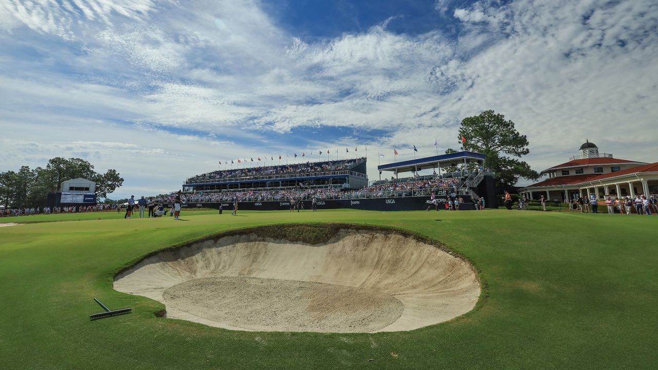 General view of Pinehurst No.2 during a practice round on Monday