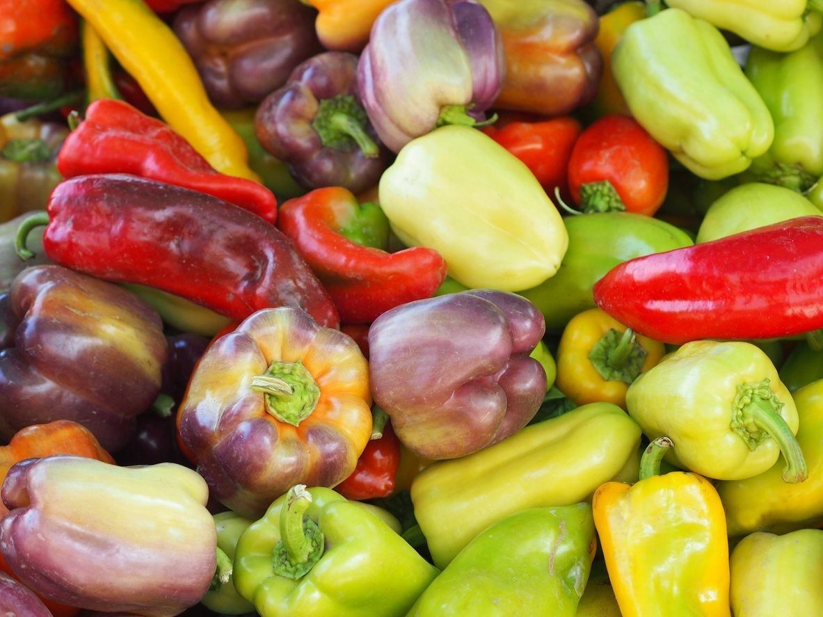 Pile Of Multicolored Sweet Peppers