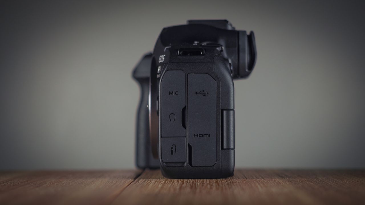 Canon EOS R6 Mark III on a wooden surface