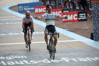 Peter Sagan (Bora-Hansgrohe) wins 2018 Paris-Roubaix in the Roubaix Velodrome