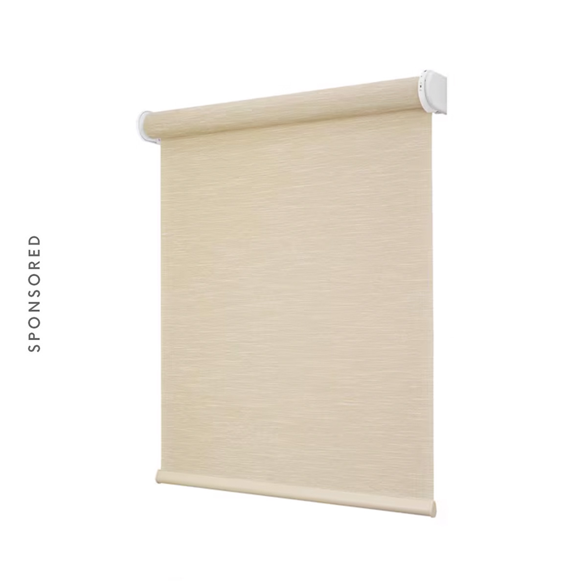 Linen Cordless Light Filtering Polyester Fabric Smart Roller Shade 34.5 in. x 72 in. 