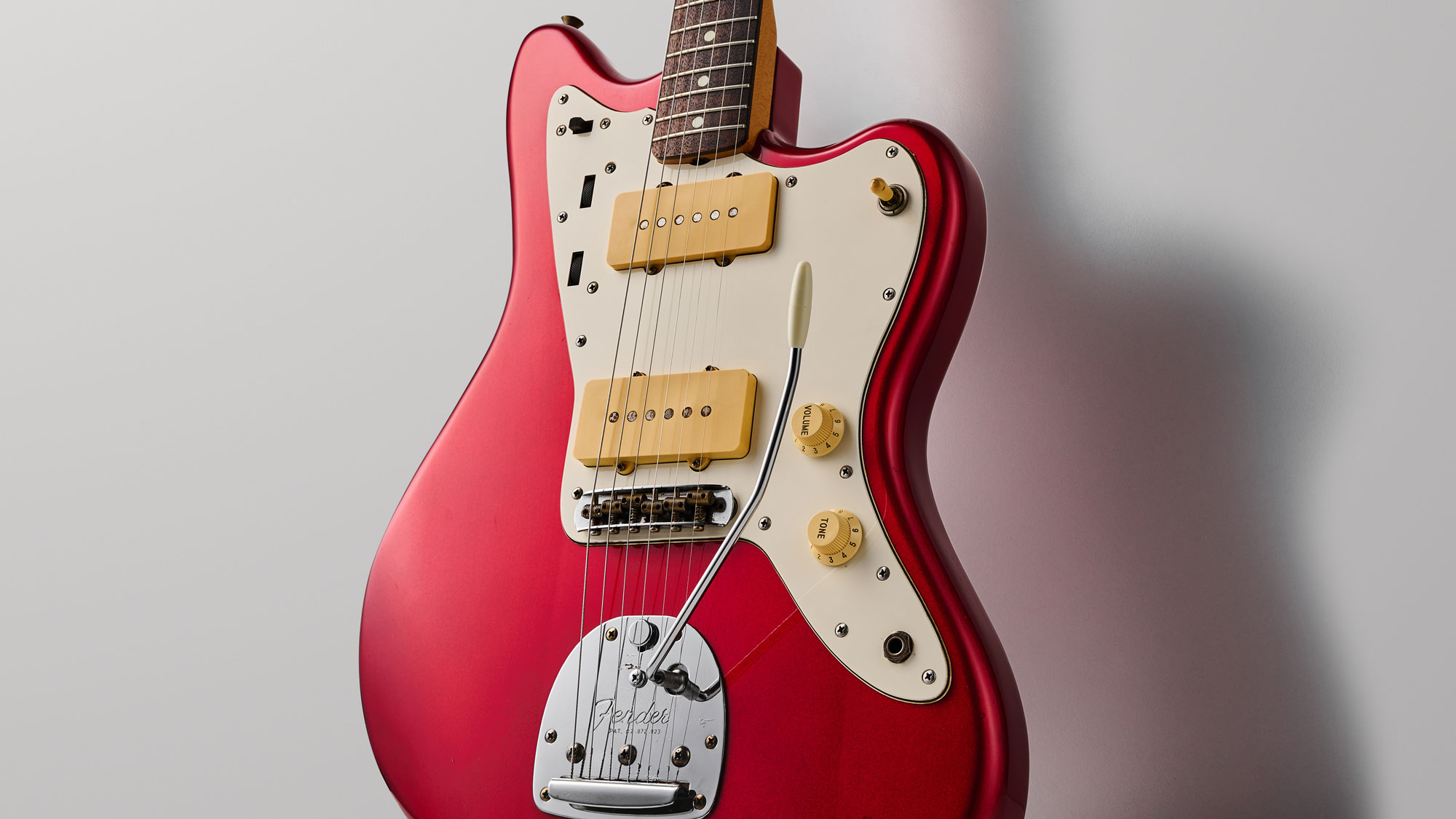 This 1988 Fender Japan Jazzmaster in Candy Apple Red is an early example of an official Japanese Fender offset.